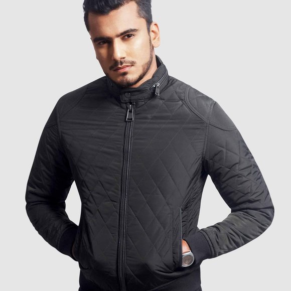 OLGYN Other - OLGYN Men’s Quilted Black Bomber Jacket